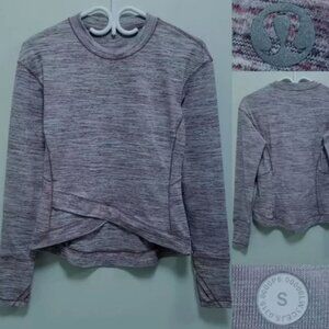 Lululemon Close to Crossing Sweater 6 Small Space Camo Dye Thumbholes Stripe